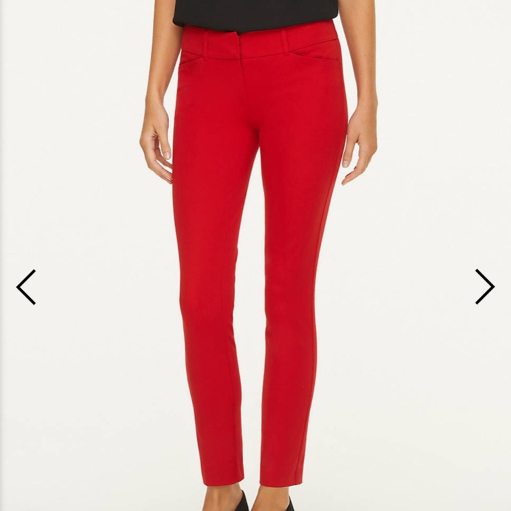 LOFT The Riviera pant. NWT.  Red, Size 8.
